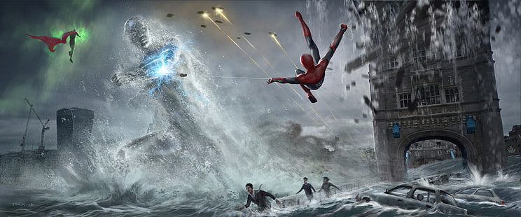 Spider-Man, Spider-Man: Weit weg von Zuhause, Marvel-Comics, Mysterio (Marvel-Comics), HD-Hintergrundbild HD wallpaper