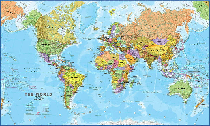 خريطة العالم ، شخصية سياسية ، خريطة، خلفية HD
