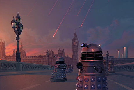 Daleks, Doctor Who, science fiction, TV, HD wallpaper HD wallpaper
