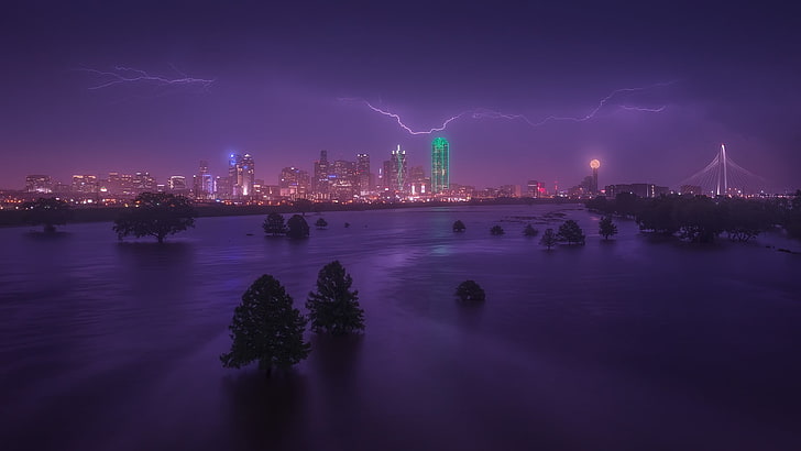 ruhiges Gewässer, Dallas, Texas, HD-Hintergrundbild
