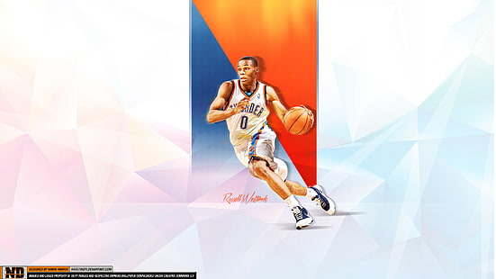 Basquete, Russell Westbrook, NBA, Oklahoma City Thunder, HD papel de parede HD wallpaper