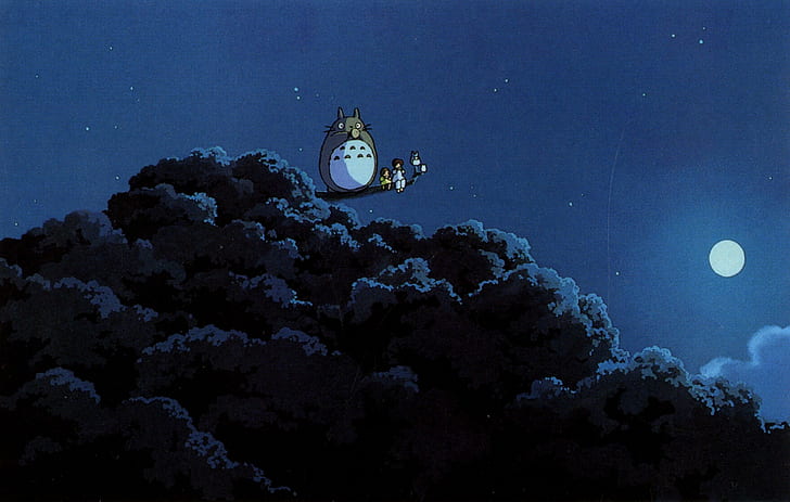 Mój sąsiad Totoro, Hayao Miyazaki, Totoro, anime, Tapety HD