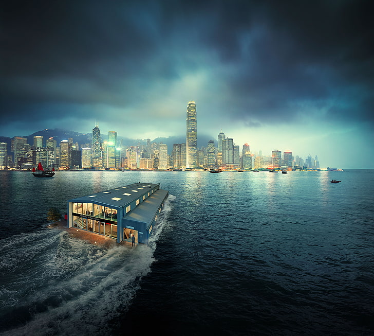 Hong Kong, 4K, paysage urbain, Fond d'écran HD