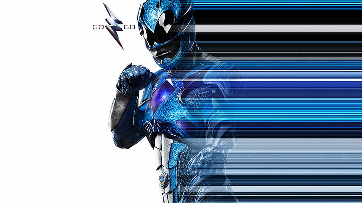 blue Go Go Power Ranger digital wallpaper, Power Rangers, blue, RJ Cyler, superhero, HD wallpaper
