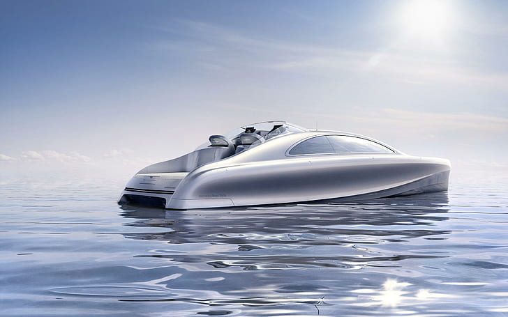 2015 Mercedes-Benz Arrow 460 yacht concept, white speed boat, fotografía, 2560x1600, mercedes-benz, yate, mercedes-benz arrow 460, Fondo de pantalla HD