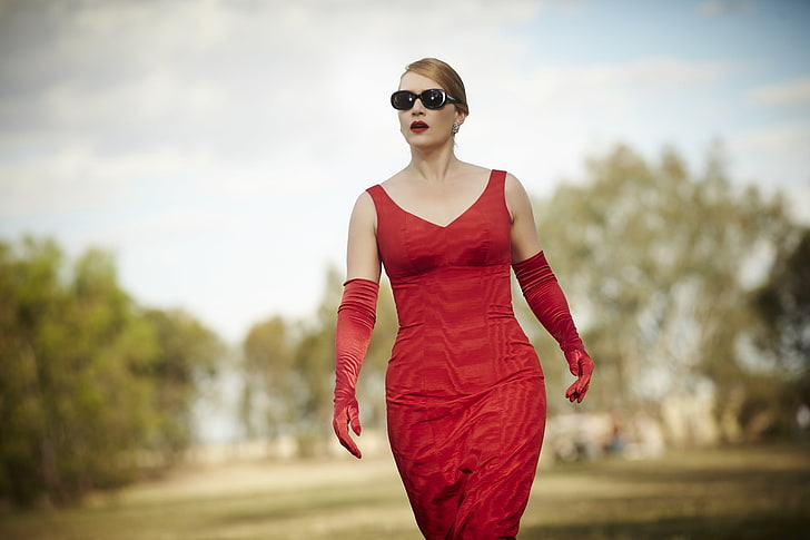 The dressmaker, kate winslet, red dress, sunglasses, gloves, Movies, HD  wallpaper | Wallpaperbetter