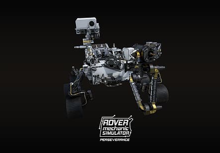 Настойчивость (Mars Robot), марсоход, Rover, робот, НАСА, JPL (Лаборатория реактивного движения), искусство видеоигр, HD обои HD wallpaper