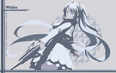 Personagem de anime feminino de cabelos grisalhos, RWBY, Weiss Schnee, HD papel de parede HD wallpaper