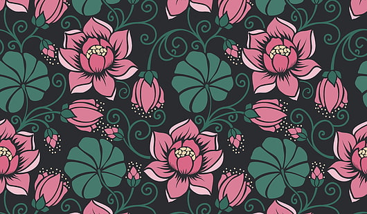 Flowers, pattern, seamless, Floral, HD wallpaper HD wallpaper