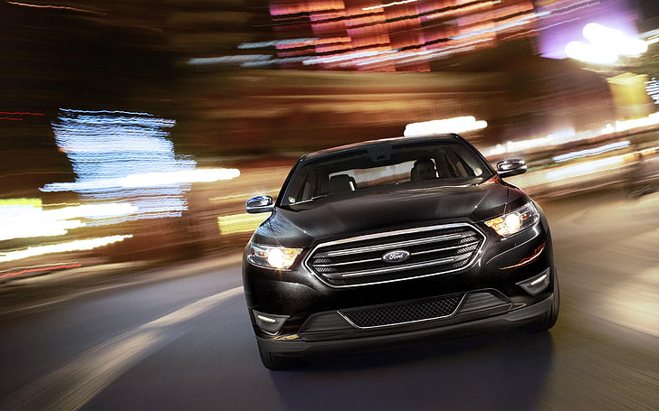 2013 Ford Taurus, black Ford car, Cars, Ford, horses wallpapers, HD wallpaper