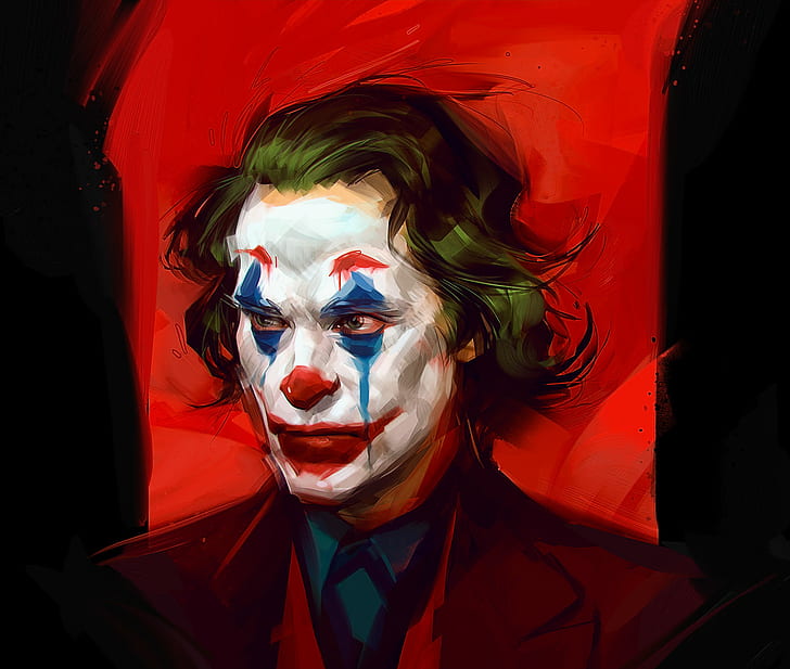 Joker, disegno, design dei personaggi, Joaquin Phoenix, Sfondo HD