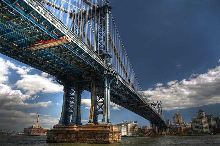 Нью-Йорк, Манхэттенский мост, Нью-Йорк, Манхэттенский мост, HD обои