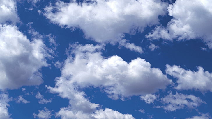 White fluffy clouds, white clouds, nature, 1920x1080, cloud, HD wallpaper