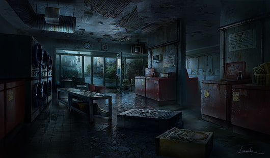 brown wooden cabinet, apocalyptic, The Last of Us, building, HD wallpaper HD wallpaper