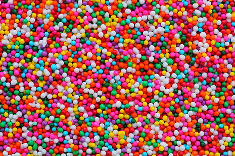 Schokoladenüberzogene Bonbons in verschiedenen Farben, Bonbons, bunt, HD-Hintergrundbild HD wallpaper