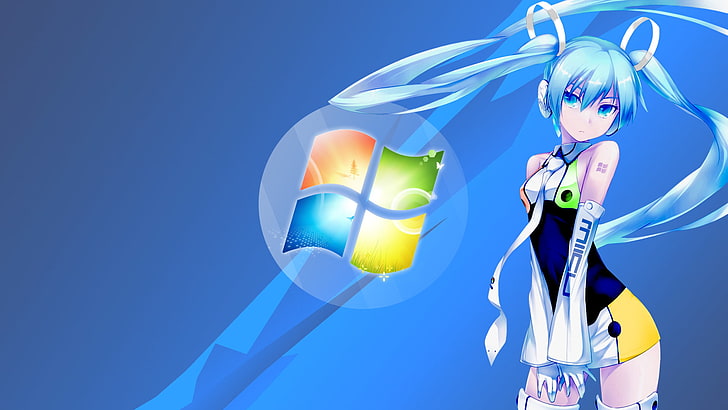 Anime Girls, Vocaloid, Hatsune Miku, Microsoft Windows, HD-Hintergrundbild