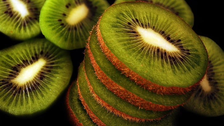 photography, food, fruit, kiwi (fruit), macro, HD wallpaper