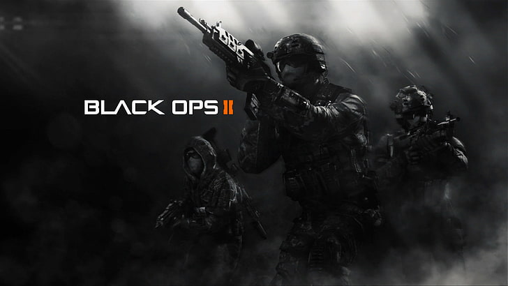 Call of Duty Black OPS II обои, солдаты, Call of Duty, оружие, треска, шутер, будущее, Black Ops 2, HD обои