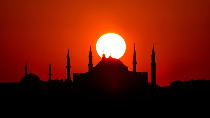 Istanbul, Sultan Ahmed-moskén, sol, kalkon, turkiskt, HD tapet