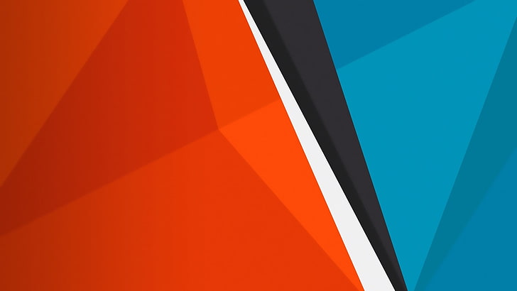 orange und blaue Tapete, HTC One M7, HTC Sense 5, abstrakte, digitale Kunst, HD-Hintergrundbild
