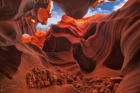 rocher, paysage, formation rocheuse, Antelope Canyon, Fond d'écran HD HD wallpaper
