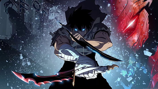 Anime, Solo Leveling, Gesungen von Jin-Woo, HD-Hintergrundbild HD wallpaper