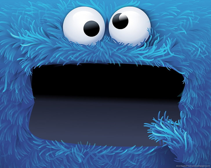 Cookie Monster, folle, Sfondo HD