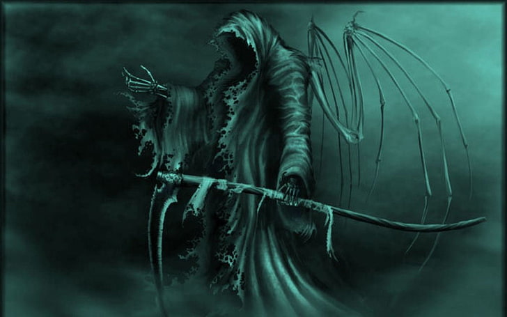 grim reaper wallpaper, Dark, Grim Reaper, Fantasy, Scythe, War, HD wallpaper