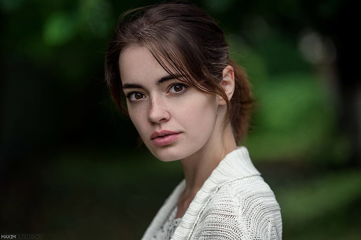 Frauen, Gesicht, Porträt, Maxim Guselnikov, Lidia Savoderova, HD-Hintergrundbild