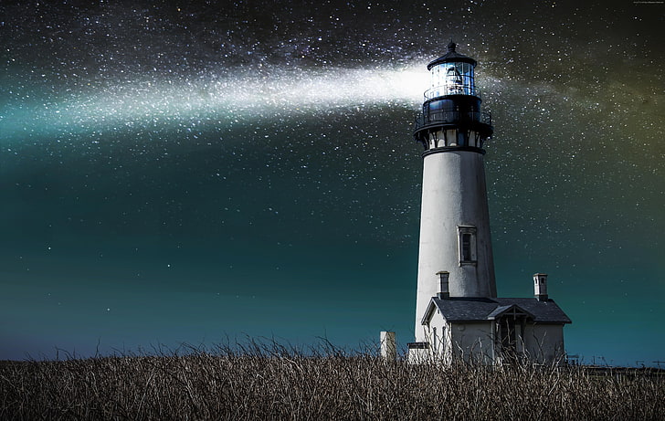 Night, meadows, 5k, stars, 8k, 4k, Lighthouse, HD wallpaper |  Wallpaperbetter
