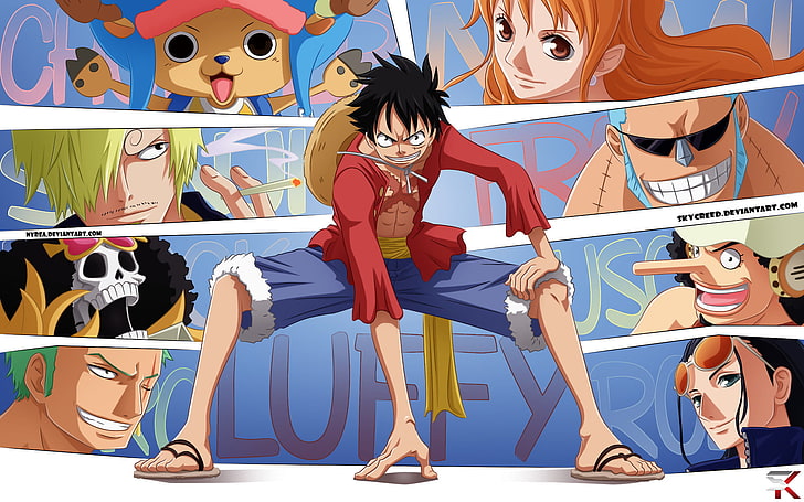 Fond d'écran One Piece, Anime, One Piece, Brook (One Piece), Franky (One Piece), Singe D. Luffy, Nami (One Piece), Nico Robin, Sanji (One Piece), Tony Tony Chopper, Usopp (One Piece)Zoro Roronoa, Fond d'écran HD