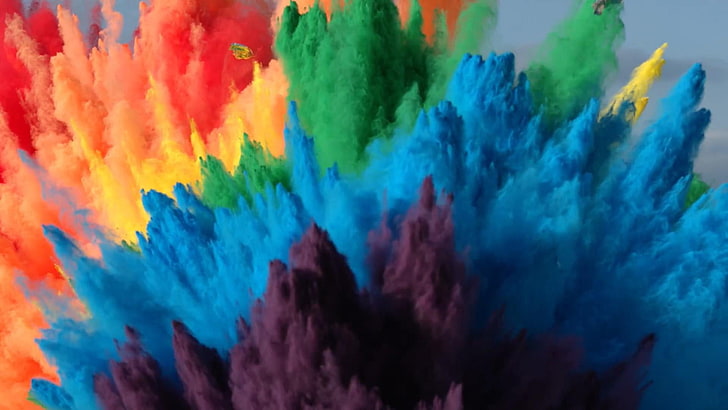 colorido, explosão, arte moderna, HD papel de parede