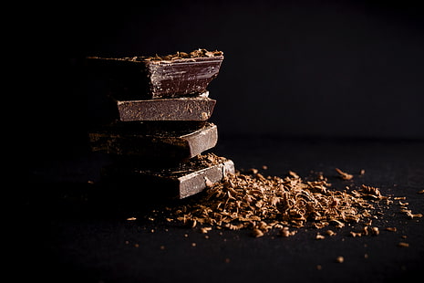 barrette di cioccolato, cioccolato, trucioli, dolci, Sfondo HD HD wallpaper