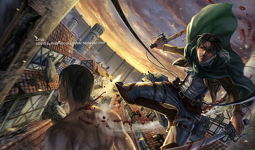 Anime, Attack On Titan, Levi Ackerman, Shingeki No Kyojin, Fondo de pantalla HD HD wallpaper