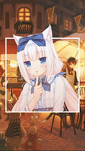 anime, anime girls, picture-in-picture, Vanilla (Neko Para), Wallpaper HD HD wallpaper