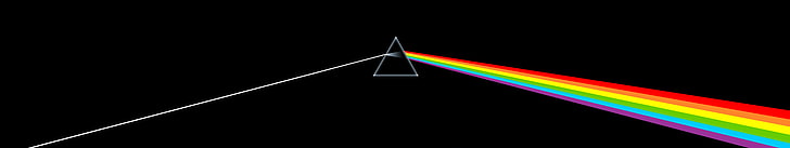 Lado oscuro de la luna, ilustración del espectro, prisma, Pink Floyd, negro, El lado oscuro de la luna, Fondo de pantalla HD