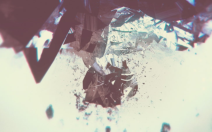 ilustrasi kaca kristal, seni digital, karya seni, abstrak, Wallpaper HD