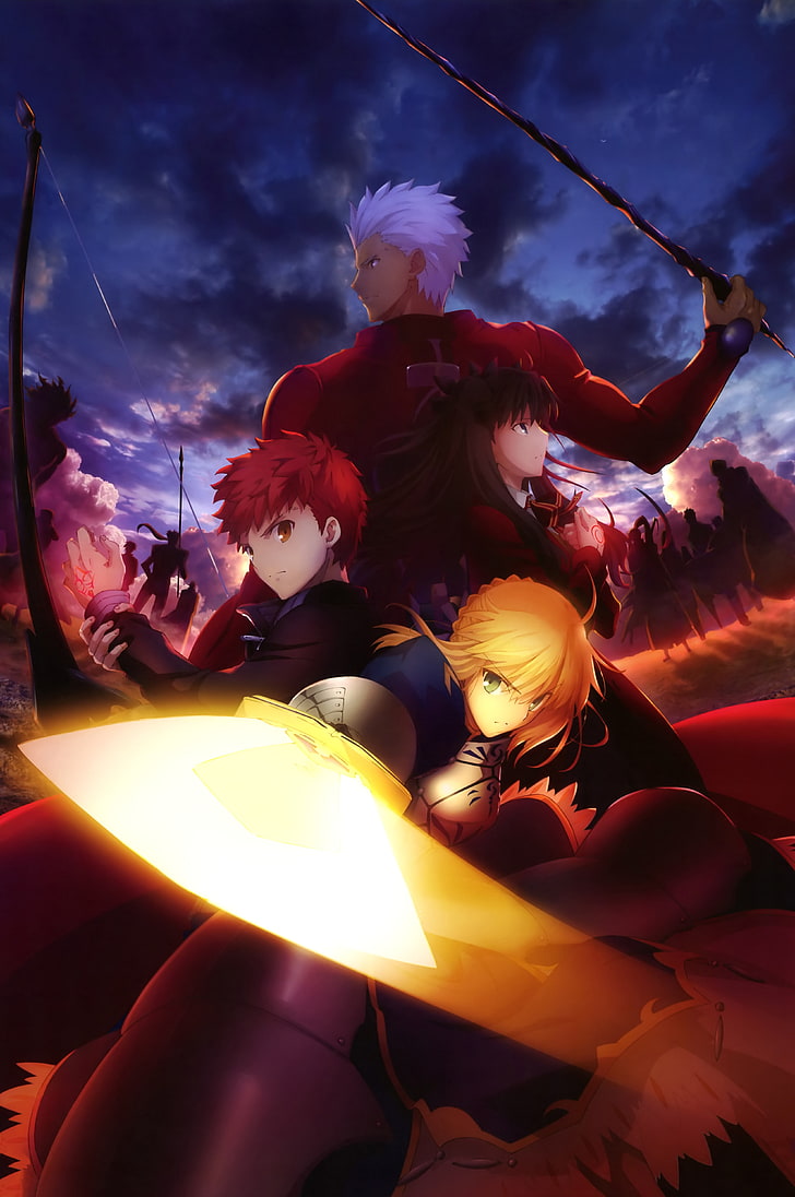 سلسلة القدر ، صابر ، Tohsaka Rin ، Shirou Emiya ، Fate / Stay Night، خلفية HD، خلفية الهاتف
