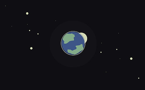 كوكب ، كارتون ، بساطتها ، فضاء، خلفية HD HD wallpaper