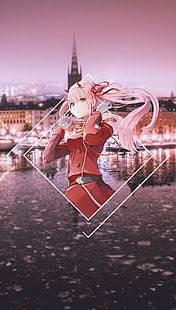 anime, anime girls, picture-in-picture, Darling in the FranXX, Zero Two (Darling in the FranXX), Sfondo HD HD wallpaper