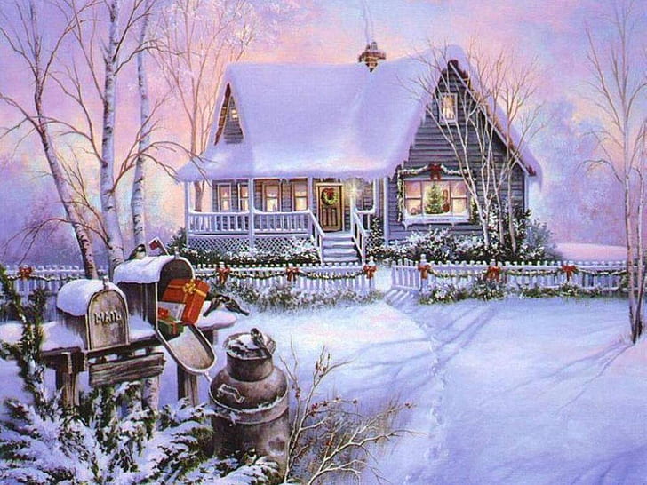 christmas december Winter Nature Winter HD Art , nature, Christmas, snow, New Year, december, holida, HD wallpaper