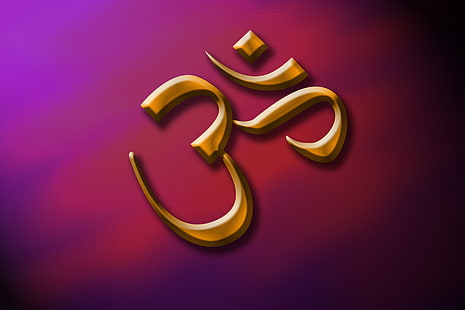 Mantra OM, braune Om Tapete, religiös, HD-Hintergrundbild HD wallpaper