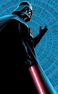 Star Wars Darth Vader Wallpaper, Star Wars, Darth Vader, Minimalismus, Lichtschwert, Porträt-Display, HD-Hintergrundbild HD wallpaper