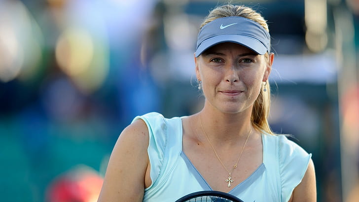 Мария Шарапова, теннис, блондинка, женщины, улыбка, лицо, HD обои