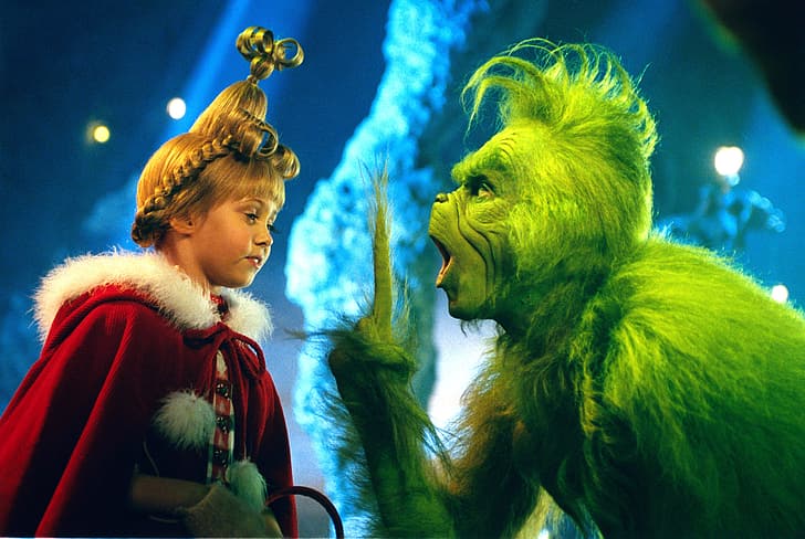 Opowieść, Boże Narodzenie, Nowy Rok, Przytulny film, Jak Grinch ukradł Boże Narodzenie, Grinch, Tapety HD