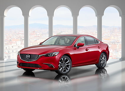 Mazda, 6, Limousine, rote Mazda-Limousine, Limousine, 2015, 6, Mazda, GJ, Mazda-Limousine, HD-Hintergrundbild HD wallpaper