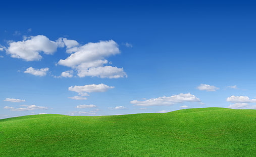 Windowsデジタル壁紙、空、草、雲、自然、写真、丘、風景、斜面、ブグリ、 HDデスクトップの壁紙 HD wallpaper