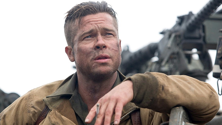 Film, Fury, Brad Pitt, Wallpaper HD