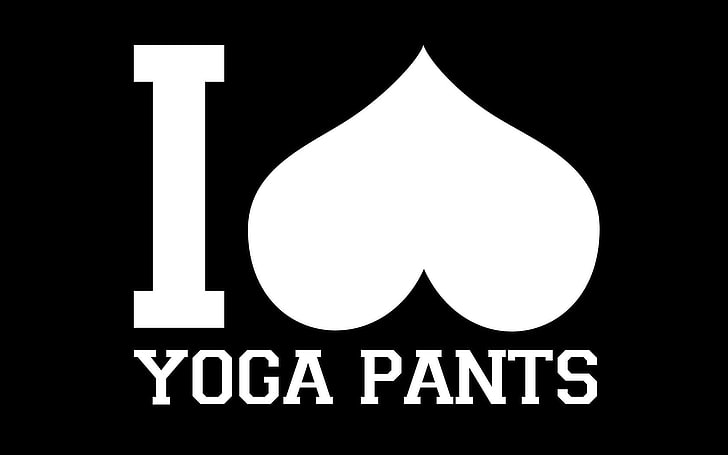 yoga pantolon metin kalp, basit, metin, aşk, yoga pantolon, siyah, minimalizm, HD masaüstü duvar kağıdı