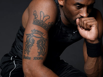 Kobe Bean Bryant, czarny męski podkoszulek i spodenki gimnastyczne, sportowe, koszykówka, amerykański, zawodnik, Tapety HD HD wallpaper
